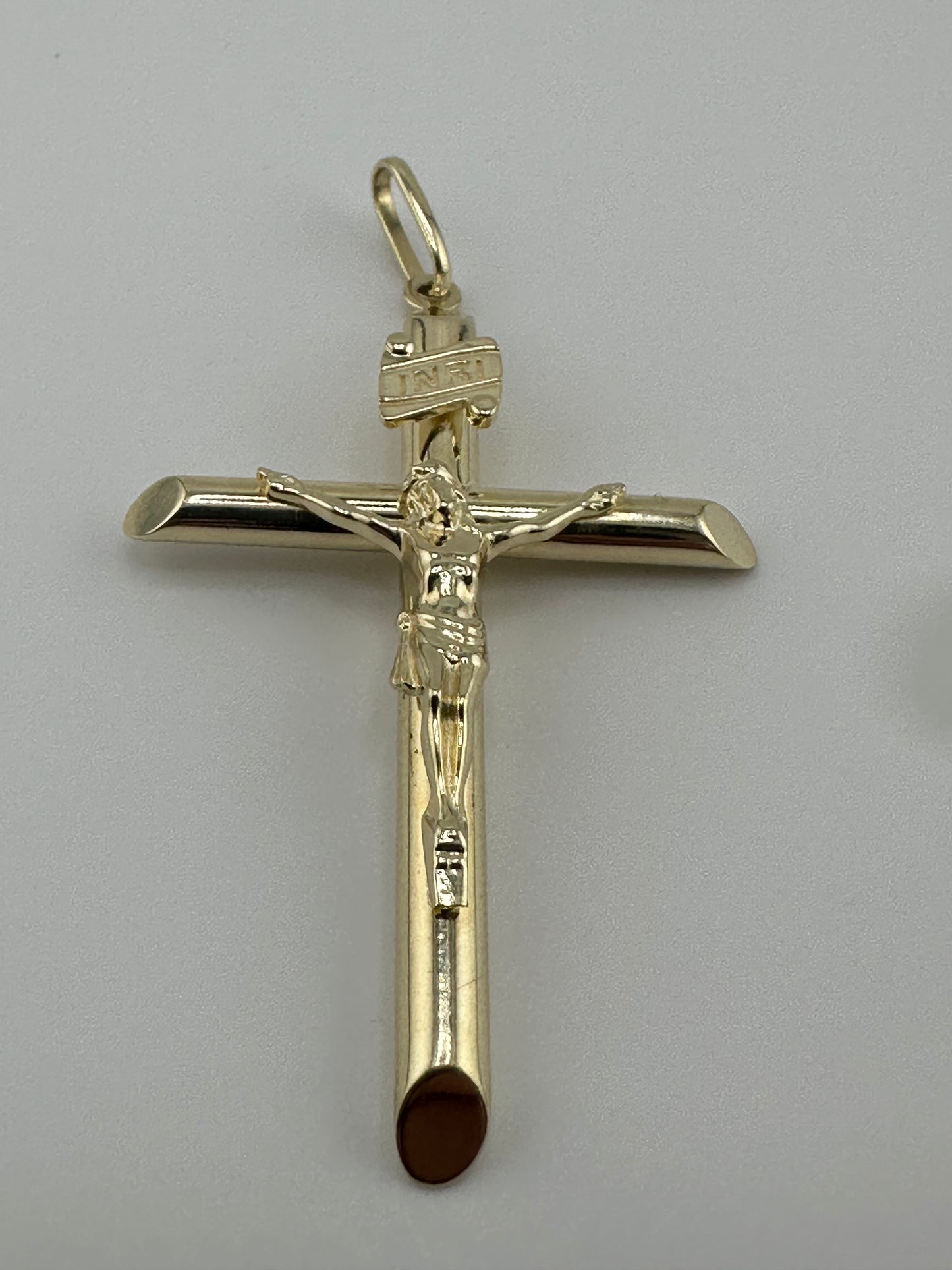 Jesus Cross 14k Gold Charm